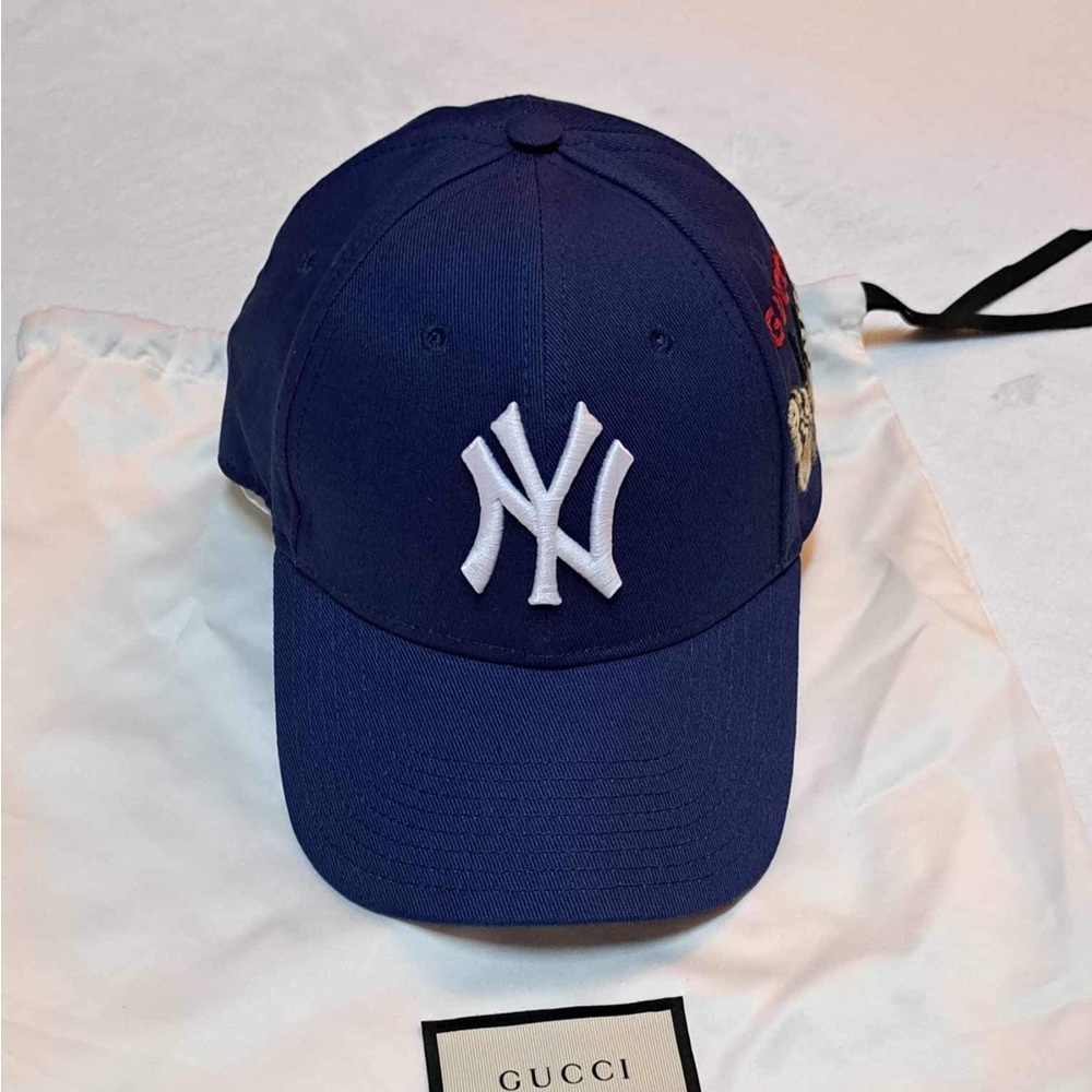 Gucci x NY Yankees (MLB) Canvas Baseball Cap - Picture 2 of 13